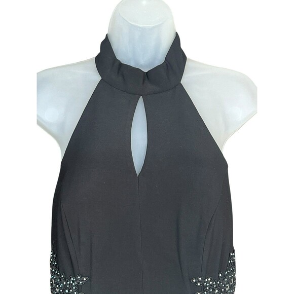 VTG Full Length A-Line Prom Dress Juniors 9 Mesh Rhinestones Princess 90s Y2K - Picture 5 of 13